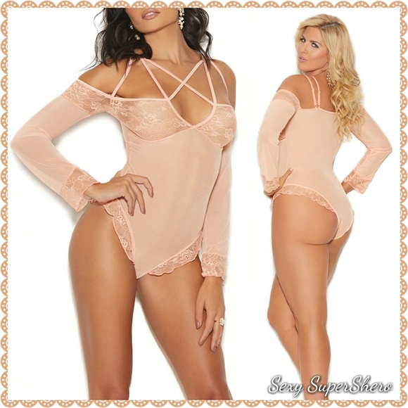 Sexy SuperShero Other - ⚡PLUS Night Cap Cold Shoulder Cris Lingerie Teddy
